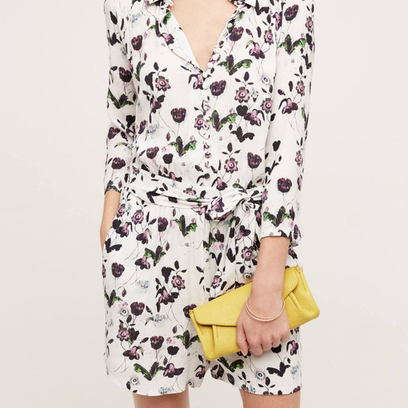 Anthropologie by Elevenses Pants - ANTHROPOLOGIE Floreat Romper M 6/8 NWT $128 Floral